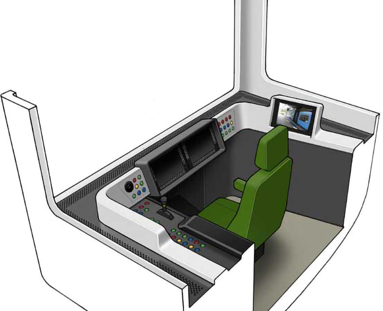 Neue Schwebebahn Fahrerstand