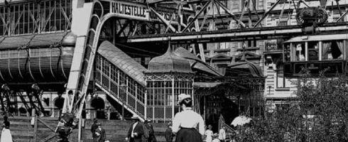 Foto der Schwebebahn-Haltestelle Döppersberg Ende des 19. Jahrhunderts